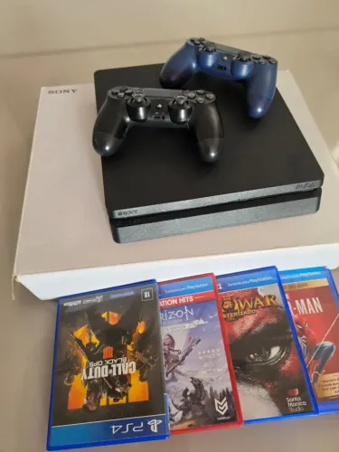 PS4 Slim 2 Controles + God of War + Spider-Man + Horizon + CoD