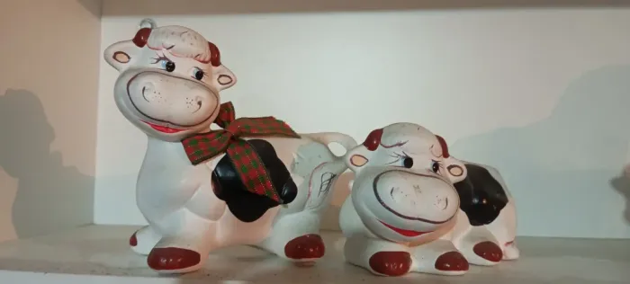 Conjunto de enfeite em cerâmica