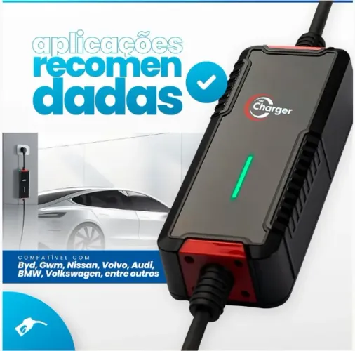 Carregador Portátil para Carros Elétricos - 3,5 kW com Conector Tipo 2 Top Charger