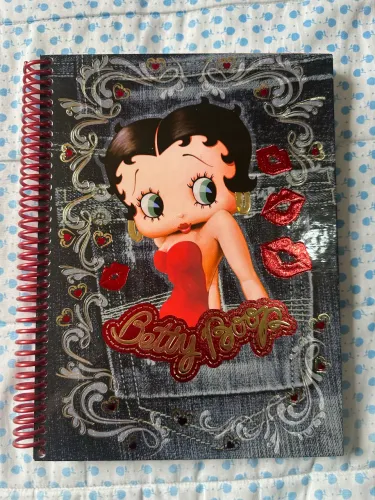 caderno betty boop vintage anos 2000 