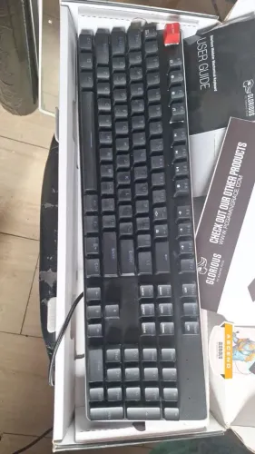 Teclado mecânico alumínio Glorious gmmk brn mx Brown rgb 104