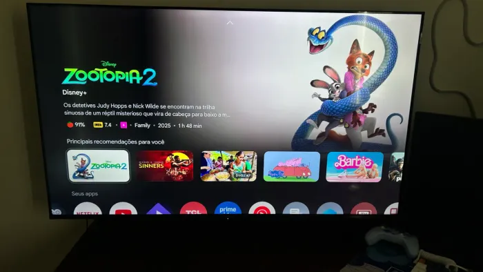 Smart TV 50" TCL 4K UHD QLED 50P7K Google TV AiPQ Google Assistente 3 HDMI