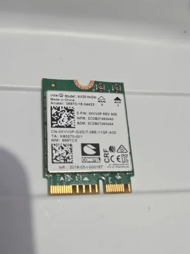 PLACA DE REDE 5G Intel Wi-Fi 6 AX201NGW