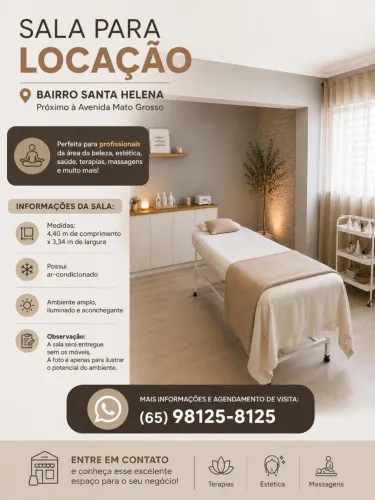 Sala para alugar na área da beleza