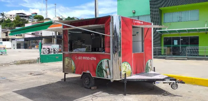 Trailer caldo de cana pastel food