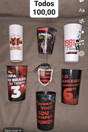 Coleção Copos Flamengo
