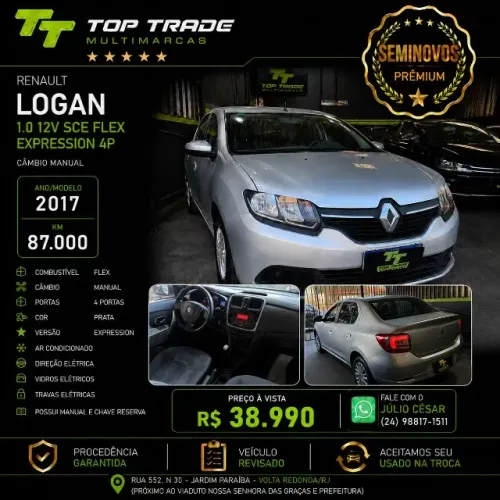 Renault Logan Expression Flex 1.0 12V 4P 2017