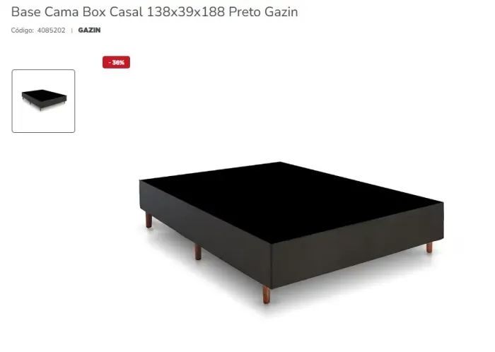 VENDO BASE DE CAMA BOX CASAL NOVO