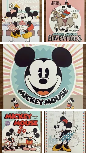 5 Pôsteres Importados Mickey e Minnie