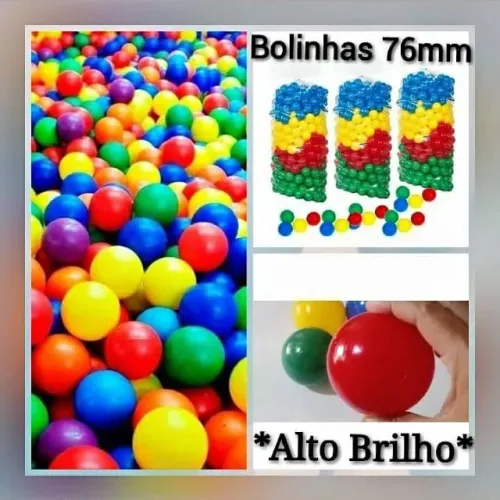 1000 bolinhas coloridas 76mm diversao da garotada 