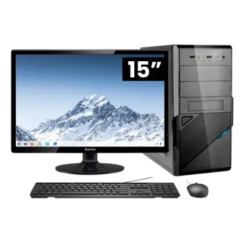 Computador Intel Core i5, 8GB SSD 240GB + Monitor 15 Led HD-Loja Fs