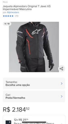 Jaqueta Moto Alpinestar XXL
