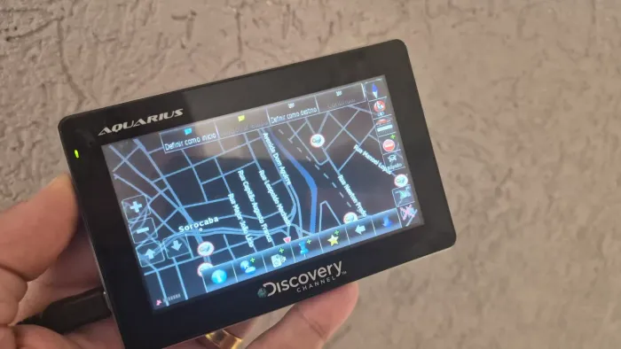 GPS Automotivo Aquarius Discovery - Completo com Cabos e Caixa