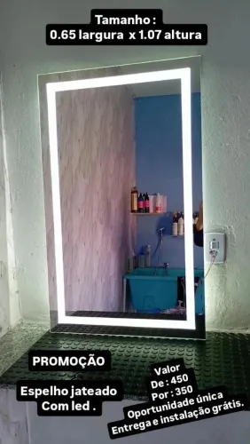 ESPELHO JATEADO COM LED