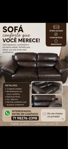 Sofá espaçoso, confortável e em ótimo estado.
