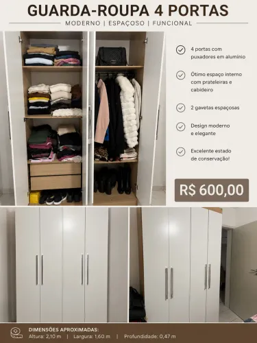 Guarda roupa pouco usado