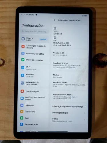 Tablet Redmi Pad SE de 4 + 2 GB e 128 GB