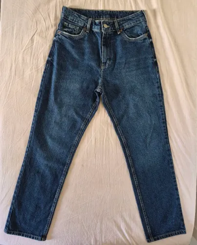 Calça Reta Jeans Feminina 