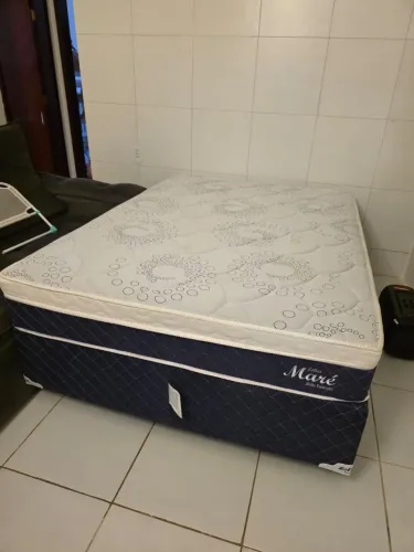 Cama box casal zeflex semi nova