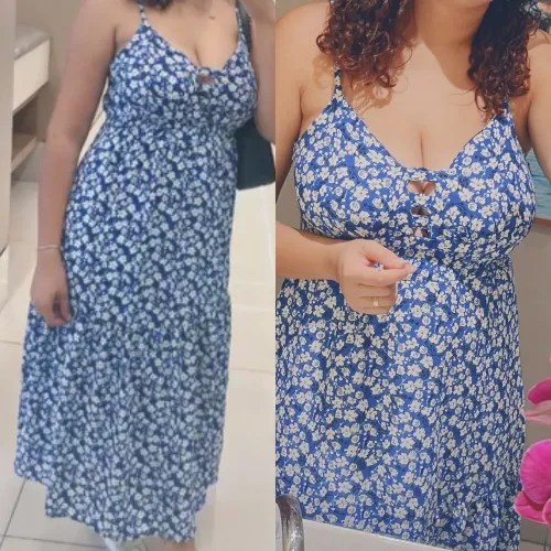Vestido Florido Azul