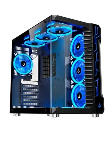 Gabinete Rise Mode Galaxy Glass Preto, ATX suporta water cooler 360mm, sem fans , novo lac