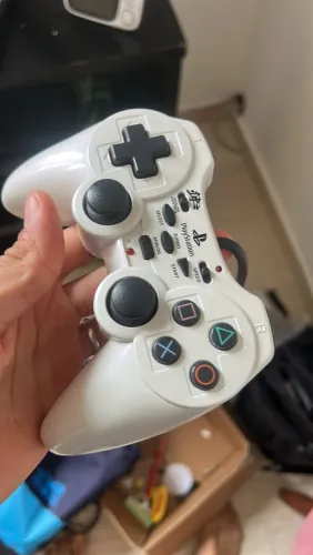 Raro! Controle Fujiwork Analog Rensya Pad PS1 / PS2 - Perolado