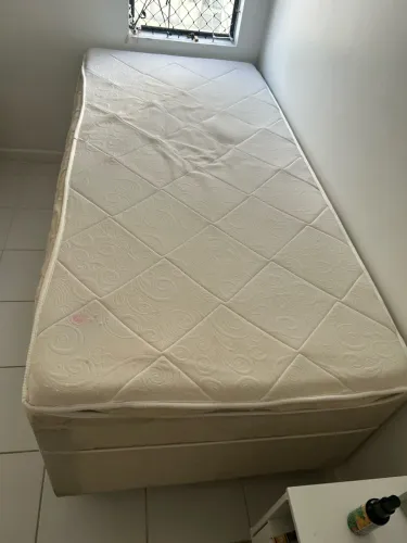 Cama Box solteiro conjugada, espuma,Reconflex, 55x88x188 cm