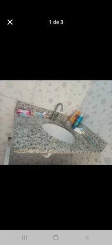 Pia banheiro granito