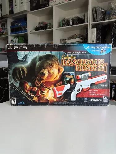 Vendo Top Shot Elite Cabela's Dangerous Hunts 2011 Ps3 Semi novo