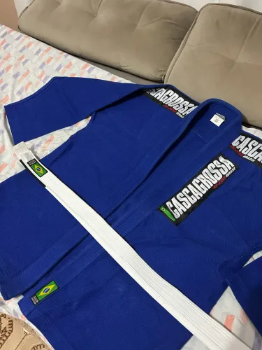 Kimono de Jiu-Jitsu Casca Grossa - Azul (Tamanho G A3)