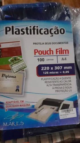 Plastico para plastificacao Pouch Film com 100 unidades