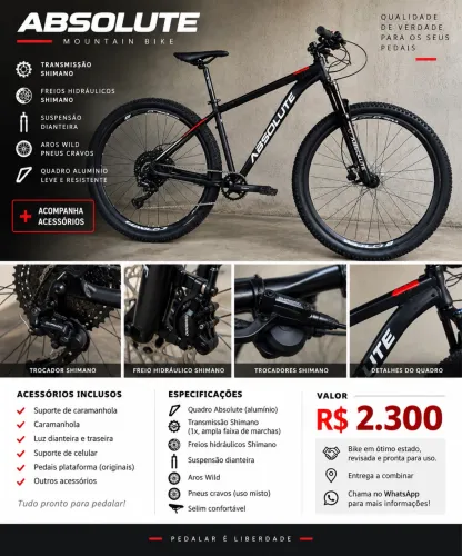 Bicicleta absolute aro 29