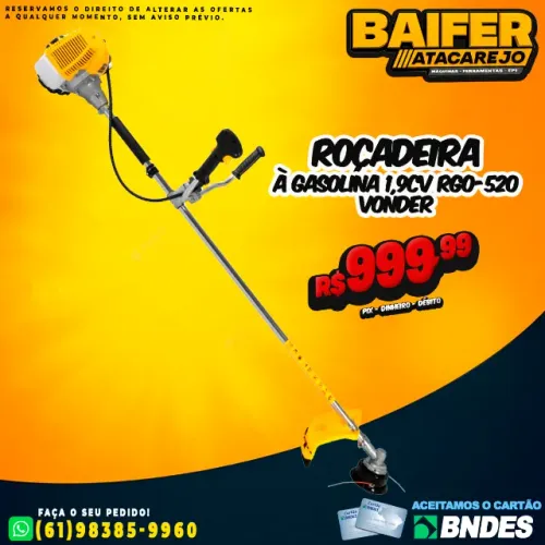 Roçadeira à Gasolina 1,9Cv RGO-520 Vonder