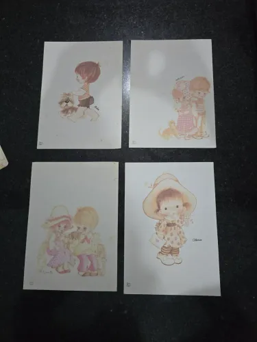 Lote 4 Papéis De Carta Antigos Palacios Line Nomes Vintage Anos 80