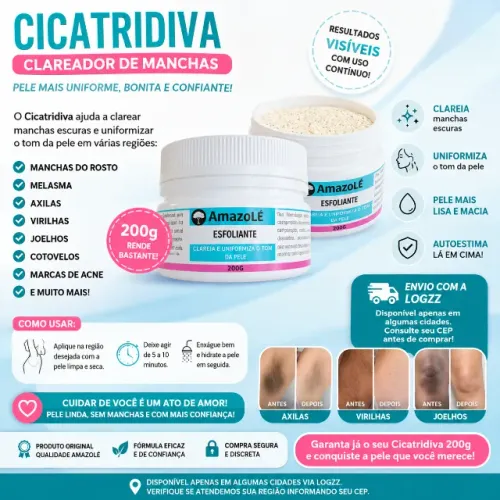 Clareador de manchas cicatridiva 200g