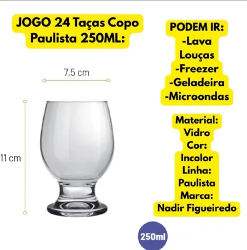 TAÇAS VIDRO NADIR FIGUEIREDO