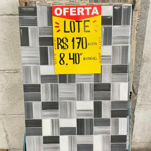 LOTE DE REVESTIMENTO | 8 METROS - R$170 À VISTA