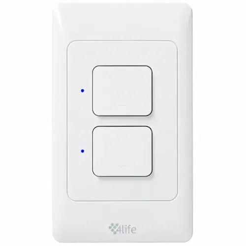 2 Interruptor Inteligente 4Life Smart 811-3 / 811-2 Botão - Branco