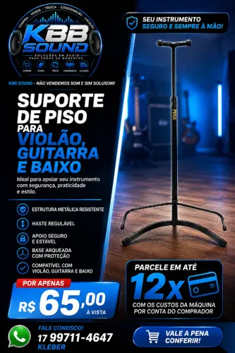 SUPORTE DE PISO PARA VIOLÃO, GUITARRA E BAIXO
