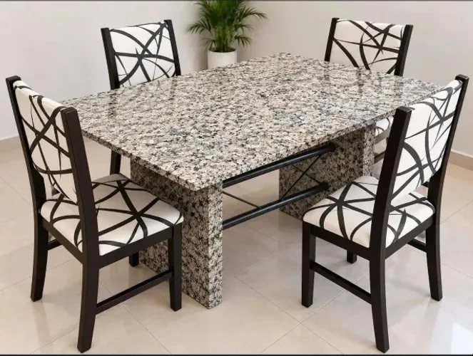 MESA DE GRANITO DE 4 CADEIRAS. Retirada Montese