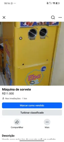 Máquina de sorvete expresso