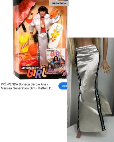 Saia de Boneca Barbie - Ana Generation Girl