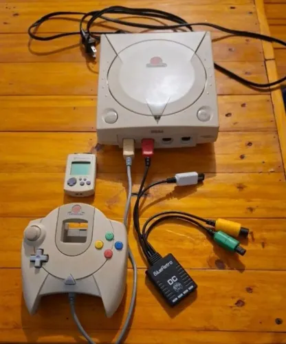 Dreamcast completo com Dgemu + Adaptador controle Blueretro + Memory card