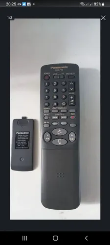 Controle remoto video cassete panasonic bqa 0439 original vcr/tv usado