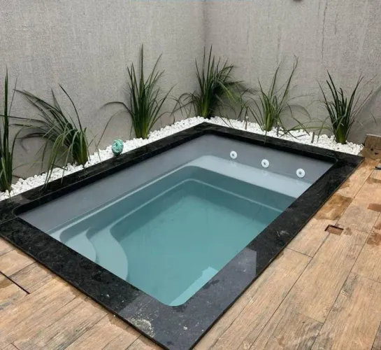 Piscina de fibra 3 metros instalada para Anápolis!!!!!! Pequena ..