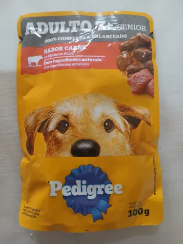 Ração Úmida Pedigree Sachê Cães Adultos Sênior 7+ Anos Carne ao Molho 100 g