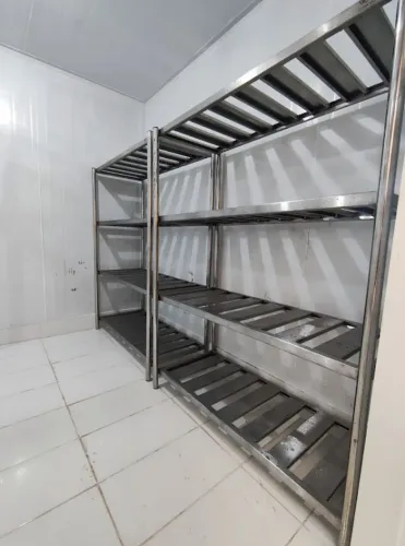 Estante Inox Câmara 1,10x0,40x1,80m 4 Prateleiras