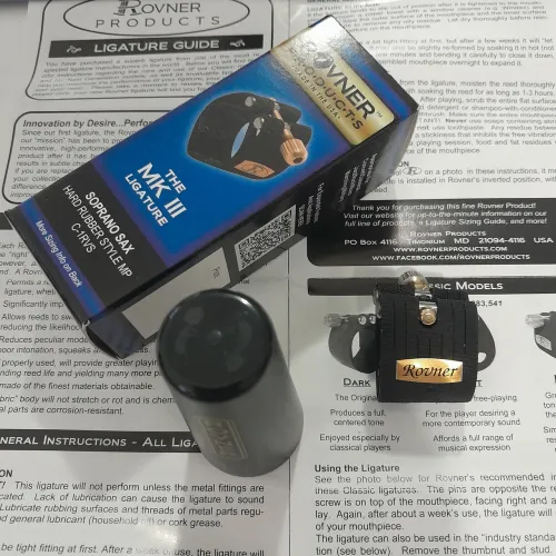 Abraçadeira Sax Soprano ROVNER MKIII com COBRE BOQUILHA