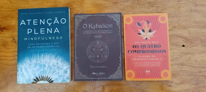 Kit 3 Livros Autoconhecimento E Filosofia - O Kybalion, Atenção Plena E Mais