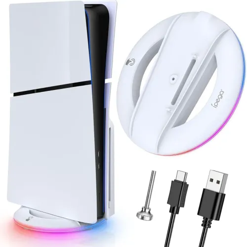 Suporte Base Vertical PS5 Slim Com RGB (Original e Lacrado)